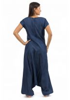 Combi sarouel ethnic street chic denim Sadaka face