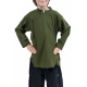 Chemise ethnique tibetaine enfant kaki full size