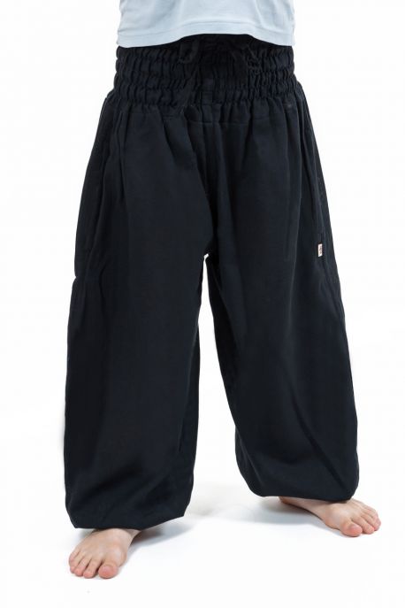 Pantalon sarouel enfant noir Kidika full size zoom