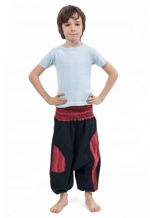 Sarwel elastique enfant noir rouge Pataya face