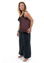 Sac tote bag coton ethnic Royal noir gris bordeaux