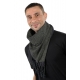 Cheche foulard coton epais noir kaki psychedelic 