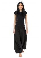 Sarouel ethnique grande taille mixte coton doux noir