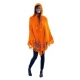 Pancho pure laine douce du Nepal orange