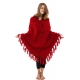 Pancho rouge pure laine douce du Nepal