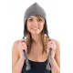 Bonnet gris pure laine et polaire douce du Nepal