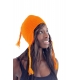 Bonnet orange pure laine et polaire douce du Nepal