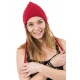 Bonnet rouge pure laine et polaire douce du Nepal