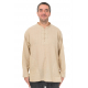 Chemise homme asiatique col mao beige chanvre
