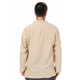 Chemise homme asiatique col mao beige chanvre