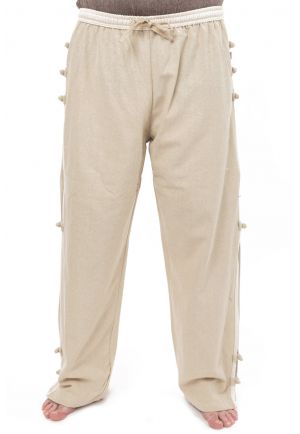 Pantalon relax homewear yoga boutons coton Bhanga