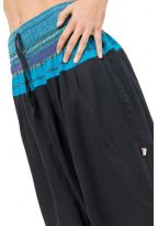 Pantalon sarouel femme indian chic sari turquoise et or