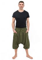 Sarouel trois quarts bermuda homme Kaki Cool