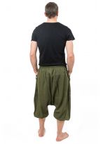 Sarouel trois quarts bermuda homme Kaki Cool