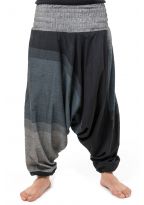 Sarouel homme style baba zen noir gris Tigah