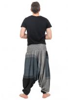 Sarouel homme style baba zen noir gris Tigah