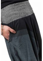 Sarouel homme style baba zen noir gris Tigah