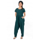 Combi pantalon sarouel femme ethnic chic petrol blue