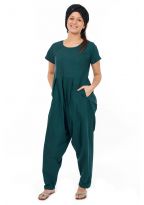 Combi pantalon sarouel femme ethnic chic petrol blue