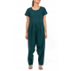 Combi pantalon sarouel femme ethnic chic petrol blue