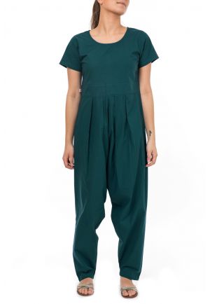 Combi pantalon sarouel femme ethnic chic petrol blue