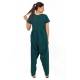 Combi pantalon sarouel femme ethnic chic petrol blue