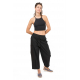 Pantalon midi pantacourt cargo noir Balah