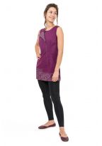 Robe tunique femme ethnic print et col original Andah
