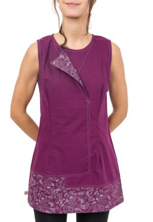 Robe tunique femme ethnic print et col original Andah