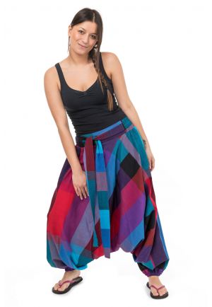 Sarouel femme ceinture elastique et liens Bachatah