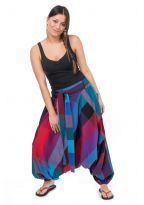 Sarouel femme ceinture elastique et liens Bachatah