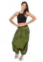 Sarouel mixte psychedelic camouflage poches et zip Brazkah