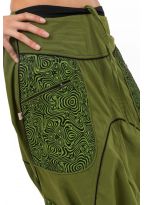 Sarouel mixte psychedelic camouflage poches et zip Brazkah
