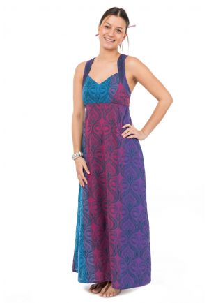 Robe longue ethnic chic print original Swanah