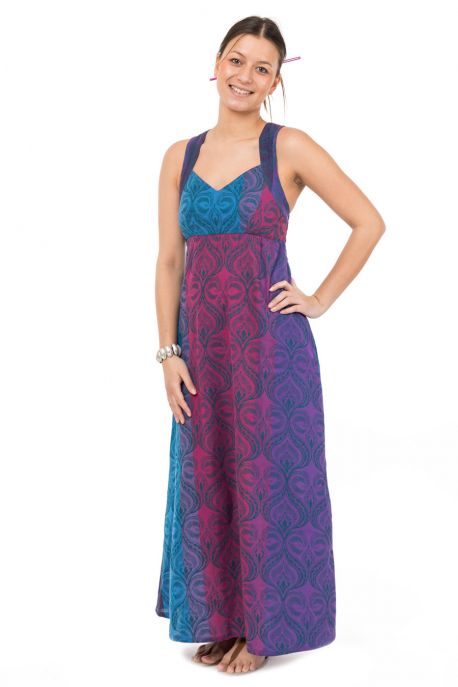 Robe longue ethnic chic print original Swanah