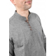 Chemise ethnique col mao manches modulables Thaloh