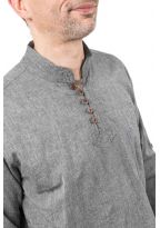 Chemise ethnique col mao manches modulables Thaloh