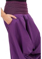 Sarouel ethnique femme print geometrique violet Khela