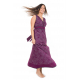 Robe longue imprime ethnic chic Purple rain