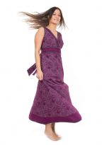 Robe longue imprime ethnic chic Purple rain