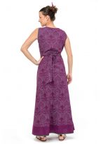 Robe longue imprime ethnic chic Purple rain