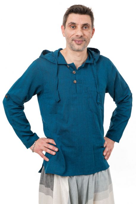 Chemise baroudeur ethnique avec capuche Joaoh