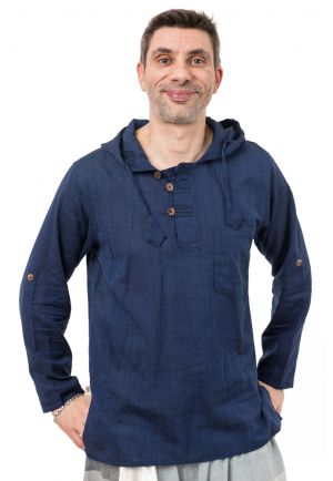 Chemise ethnique baroudeur avec capuche Nasaah