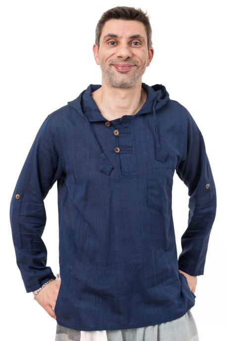 Chemise ethnique baroudeur avec capuche Nasaah