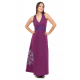 Robe longue dos croise et print original Kesata