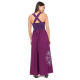 Robe longue dos croise et print original Kesata