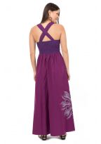 Robe longue dos croise et print original Kesata
