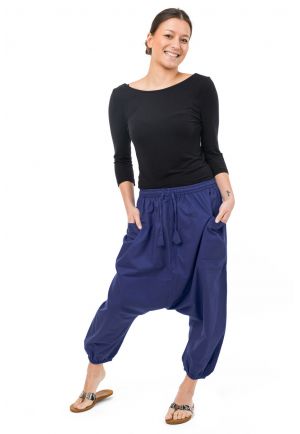 Sarouel pantacourt bermuda simply cool bleu cobalt