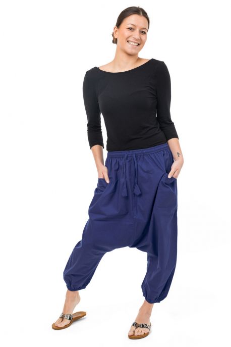 Sarouel pantacourt bermuda simply cool bleu cobalt