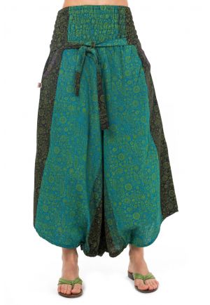 Sarouel femme effet jupe print ethnic indian cachemire